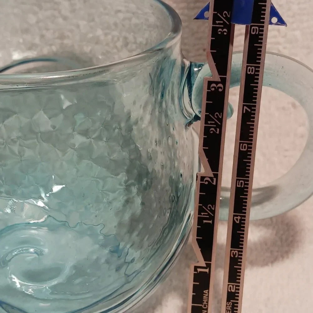 Glass Coffee Or Tea Cup☕️Aqua Glass Vintage Collectable new in origional Box